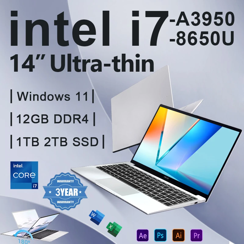 Pc Gaming Intel Core I7 - 2026 Office Laptop Windows 11 Pro