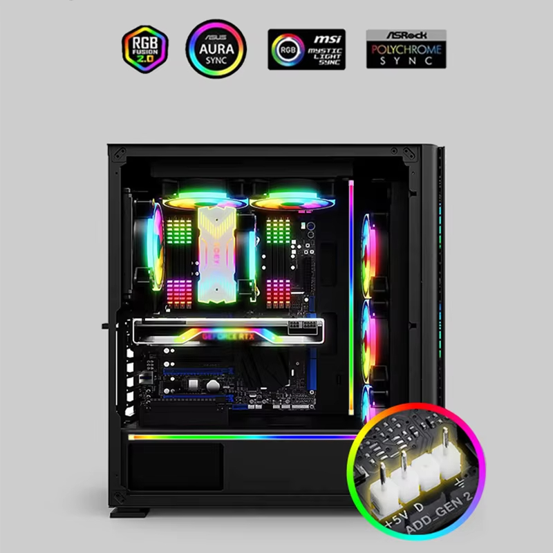 Rgb Light Strip - Length 40CM ARGB Colorful Computer Case