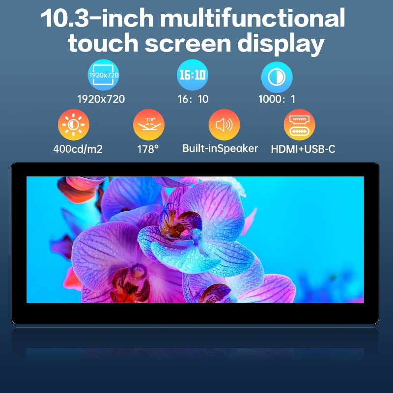 10.3inch Small Touchscreen Mon - Pc Gaming On Android recension och pris