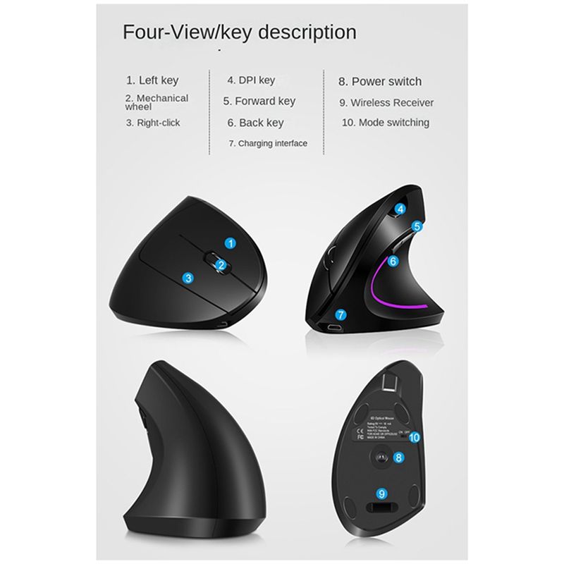 doyou Wireless 2.4G Vertical V - Pc Gaming White recension och pris