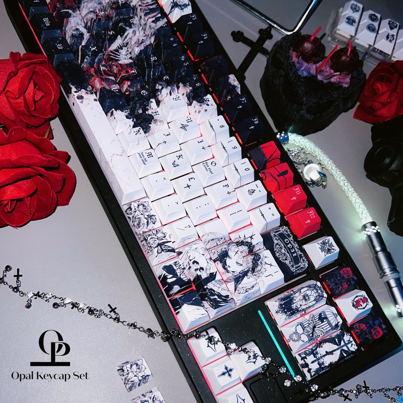 Black White Theme Keycap PBT F - Pc Gaming White recension och pris