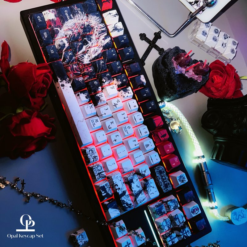 Black White Theme Keycap PBT F - Pc Gaming White recension och pris