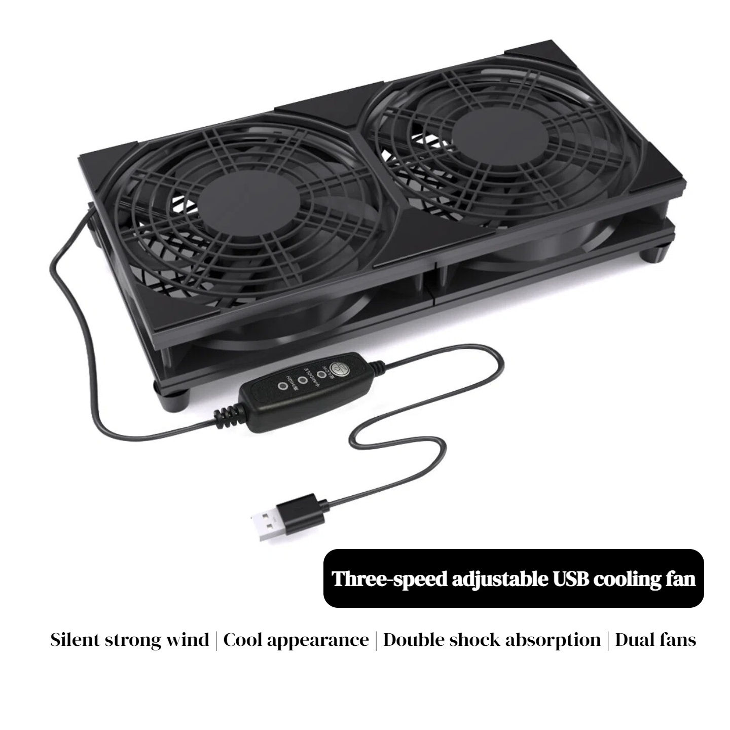 Dual USB Cooling Fan with 3-Sp - Pc Gaming Ff recension och pris