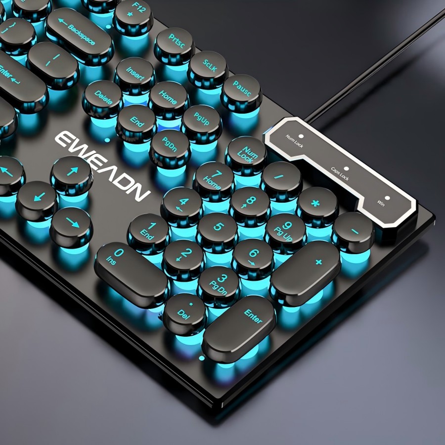 EWEADN Typewriter Gaming Keybo - Pc Gaming Handheld recension och pris