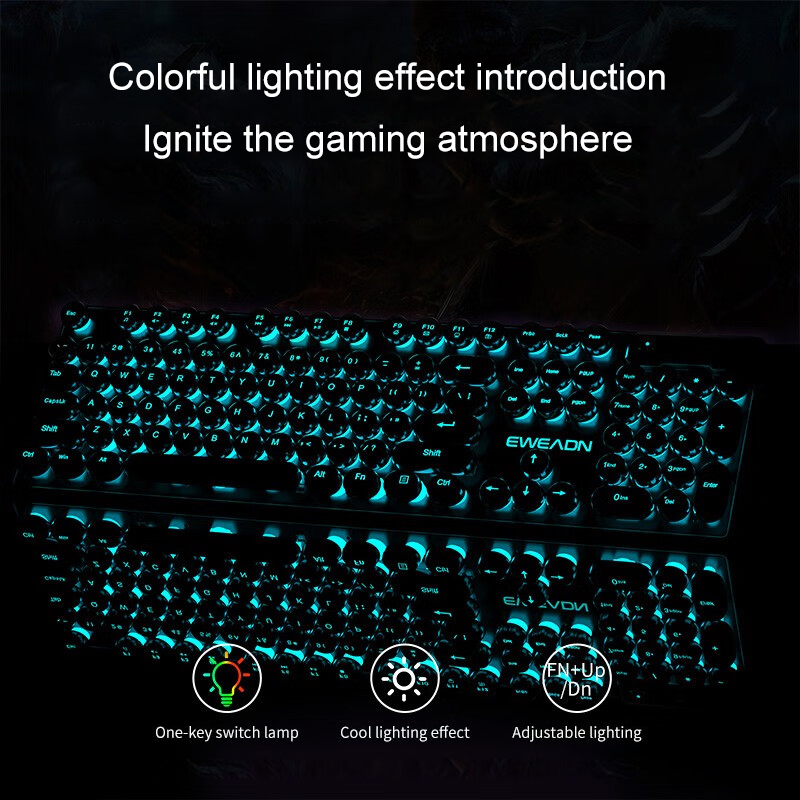 EWEADN Typewriter Gaming Keybo - Pc Gaming Handheld recension och pris