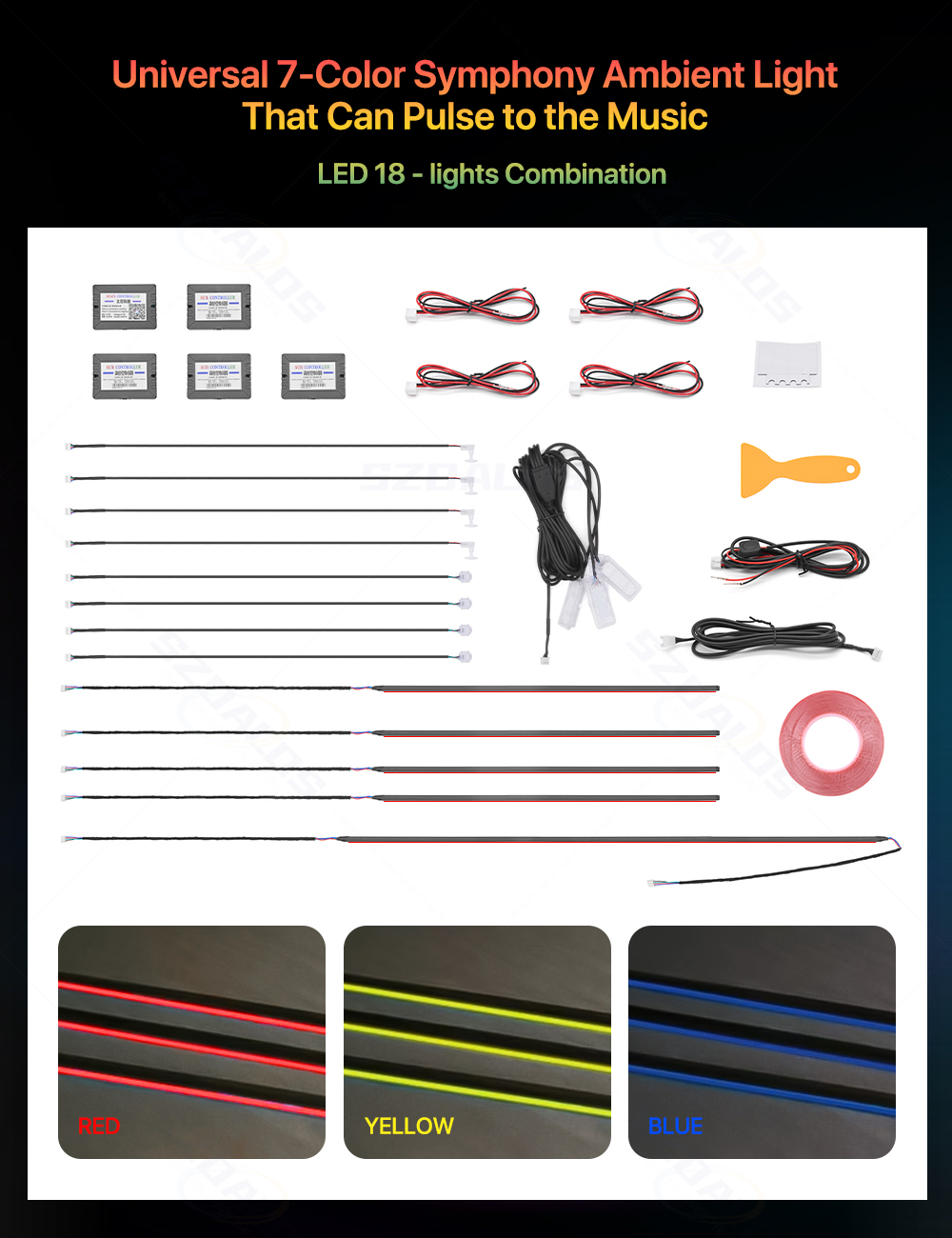 Hot Selling Car Ambient Light  - Rgb Light Strip recension och pris
