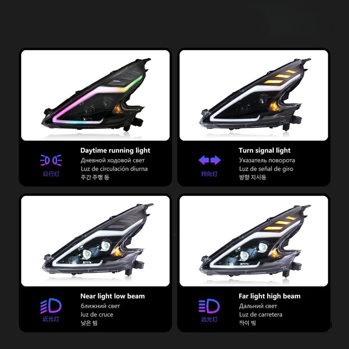 New 12V LED Headlights for 370 - Rgb Light Strip recension och pris
