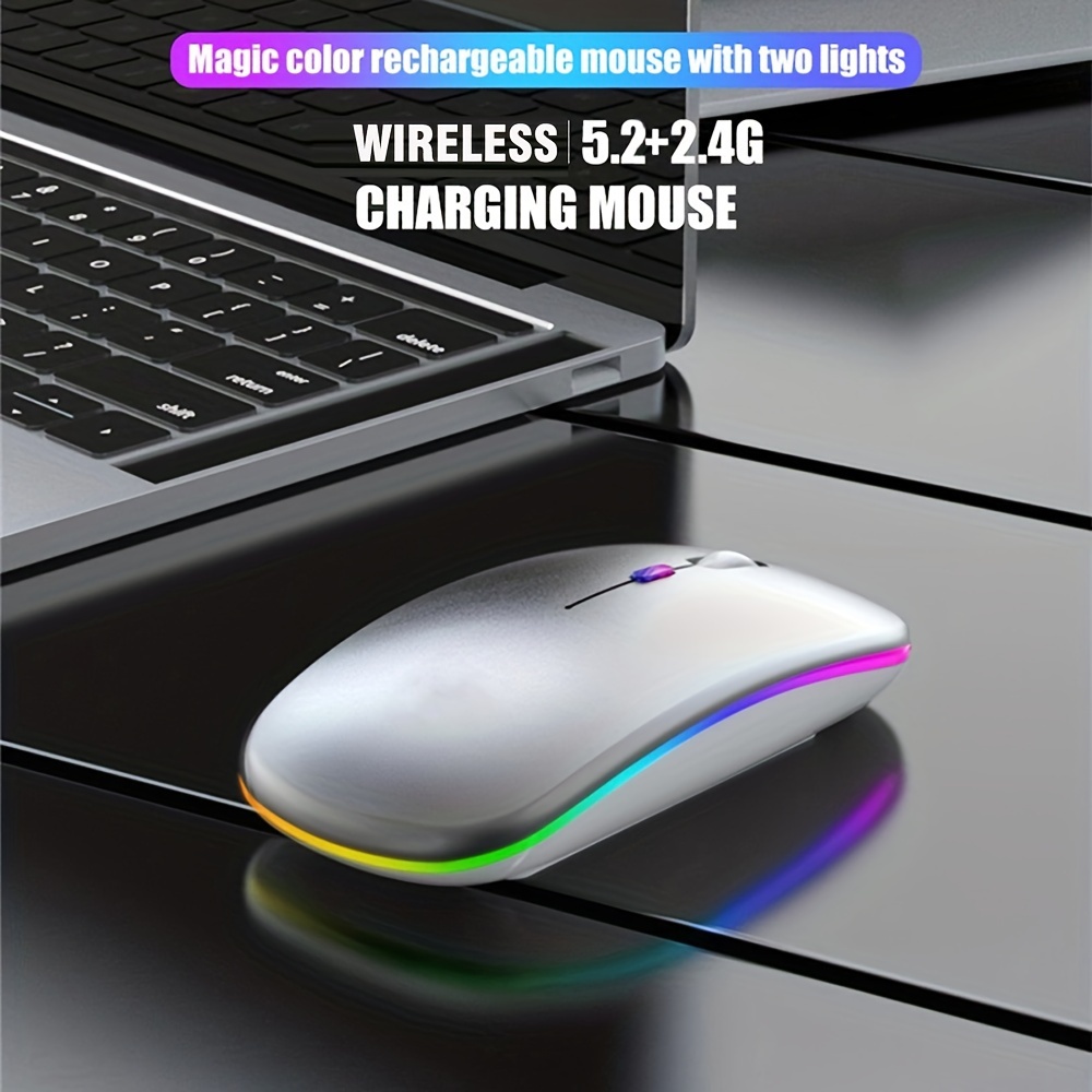 Wireless Mouse RGB Rechargeabl - Pc Gaming Handheld recension och pris