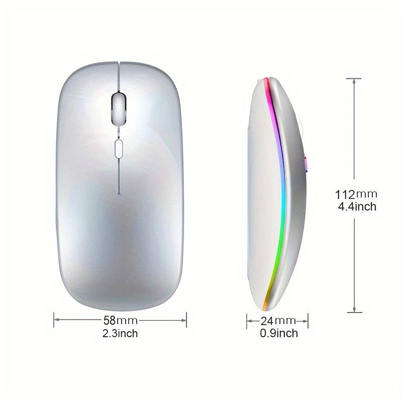 Wireless Mouse RGB Rechargeabl - Pc Gaming Handheld recension och pris