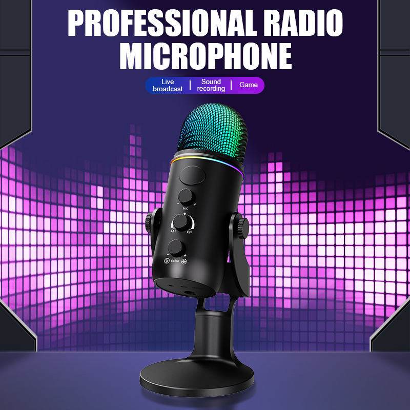 RGB USB Gaming Mic, Plug & Pla - Pc Gaming Youtubers recension och pris