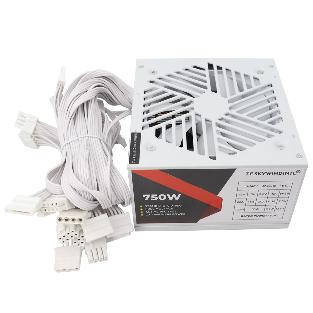White 750W PSU PC Power Supply - Pc Gaming Watt recension och pris