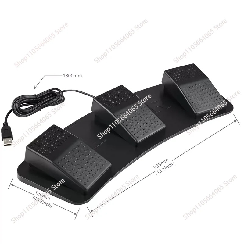 USB 3-Pedal Foot Switch Progra - Usb Foot Pedal Gaming recension och pris