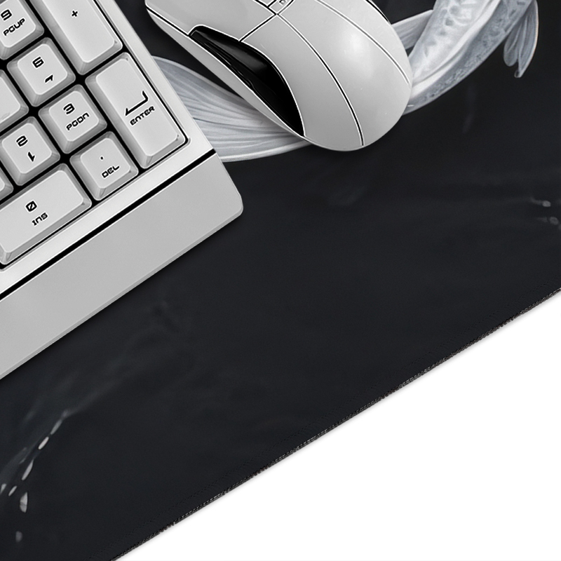 Black White Koi Mouse Pad Game - Pc Gaming White recension och pris