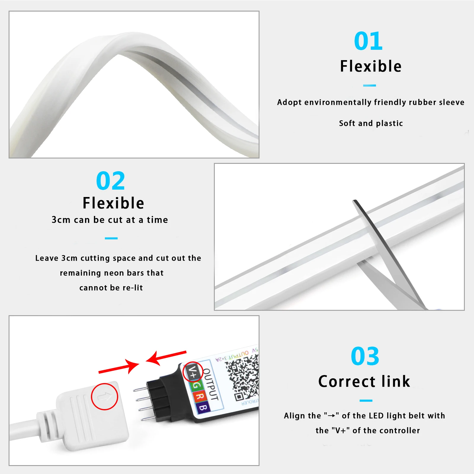 1-5m RGB LED Neon Strip Light  - Rgb Light Strip recension och pris